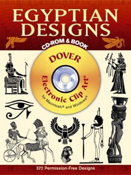 Paperback Egyptian Designs CD-ROM and Book [With CDROM] Book