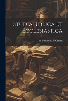 Paperback Studia Biblica et Ecclesiastica Book