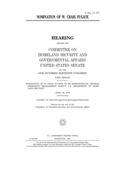 Paperback Nomination of W. Craig Fugate Book