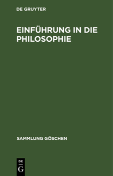 Hardcover Einführung in die Philosophie [German] Book
