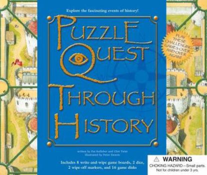 Board book Puzzle Quest Through History [With 2 Dice and 2 Wipe-Off Markers & 16 Game Disks and 8 Write/Wipe Game Boards] Book