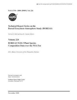 Paperback Boreas Tgb-3 Plant Species Composition Data Over the Nsa Fen Book
