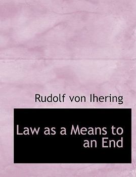Paperback Law as a Means to an End [Large Print] Book