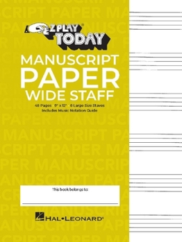 Paperback Manuscript Paper: Wide Staff Book