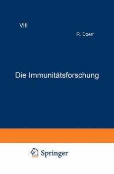 Paperback Die Immunitätsforschung: Ergebnisse Und Probleme in Ein?eldarstellungen Band VIII Allergie [German] Book