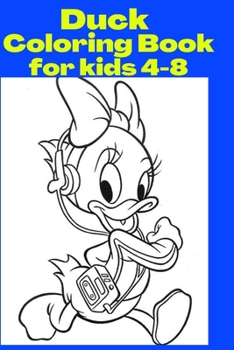 Paperback Duck Coloring Book for kids 4-8 [Large Print] Book