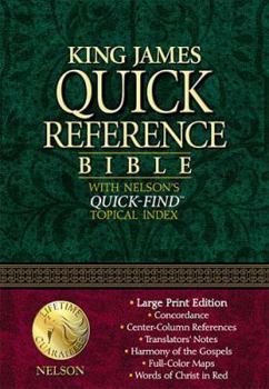 Bonded Leather Large Print Quick Reference Bible [Large Print] Book