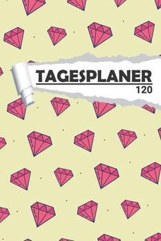 Tagesplaner Diamant Pastel Gelb Grün: Eleganter Terminplaner I DIN A5 I 120 Seiten I Tageskalender I Organizer für Schule, Uni und Büro (Abstrakte Tagesplaner) (German Edition)