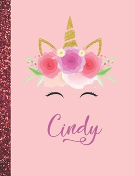 Paperback Cindy: Cindy Marble Size Unicorn SketchBook Personalized White Paper for Girls and Kids to Drawing and Sketching Doodle Takin Book