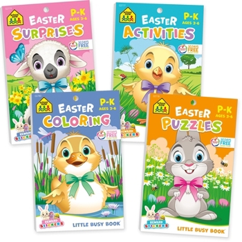 School Zone Easter Activities 4-Pack Workbook Set