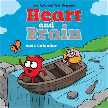 Calendar Heart and Brain 2024 Wall Calendar Book