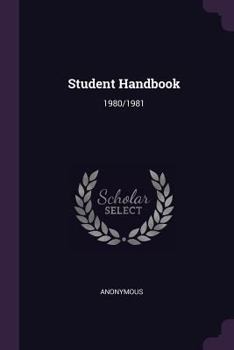 Paperback Student Handbook: 1980/1981 Book