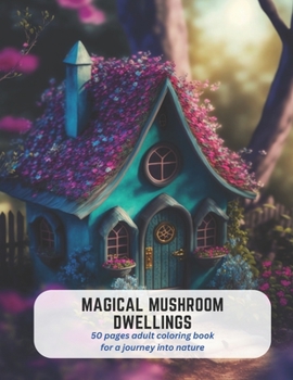 Paperback Magical Mushroom Dwellings: 50 pages adult coloring book for a journey into nature Book