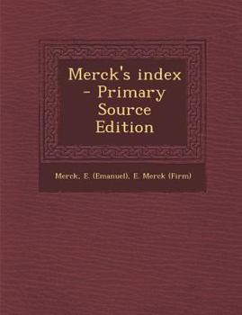 Paperback Merck's Index - Primary Source Edition [German] Book