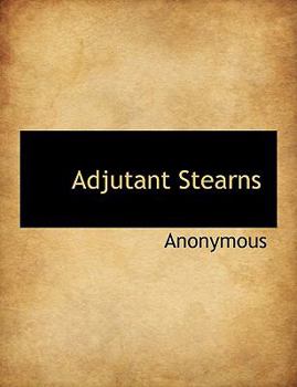 Paperback Adjutant Stearns Book