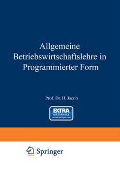 Paperback Allgemeine Betriebswirtschaftslehre in Programmierter Form [German] Book