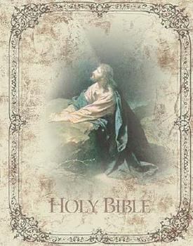 Hardcover KJV Deluxe Family Traditions Bible with World's Visual Reference System - Christ in the Garden Cover Book