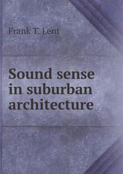 Paperback Sound sense in suburban architecture Book