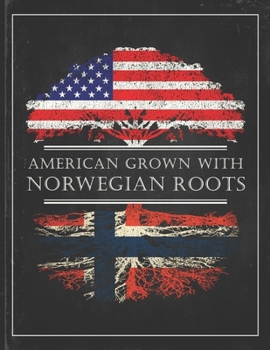 Norwegian Roots: Personalized Gift for Grown in America Born in Norway Customized Flag Undated Planner Daily Weekly Monthly Calendar Organizer Journal
