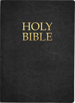Leather Bound Kjver Holy Bible, Large Print, Black Genuine Leather, Thumb Index [Large Print] Book