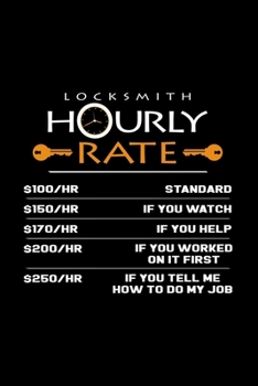 Locksmith hourly rate: 6x9 Locksmith | blank with numbers paper | notebook | notes