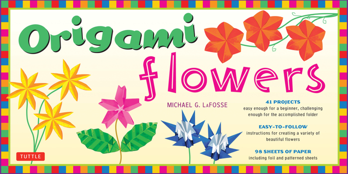 Paperback Origami Flowers [With 98 Sheets of Paper] Book