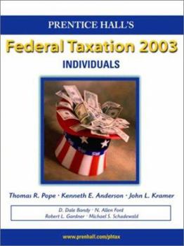Hardcover Prentice Hall Federal Taxation 2003, Individuals and Tax Analyst Onedisc Tax Research Program Book