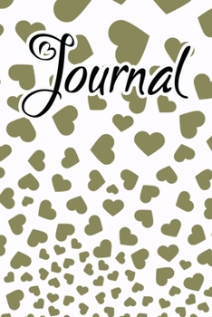 Paperback Journal: Journal for women to write in Khaki Brown Tan Falling Hearts Book
