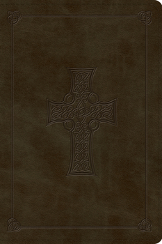 Paperback ESV Large Print Bible (Trutone, Olive, Celtic Cross Design) [Large Print] Book
