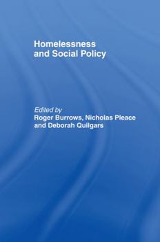 Hardcover Homelessness and Social Policy Book