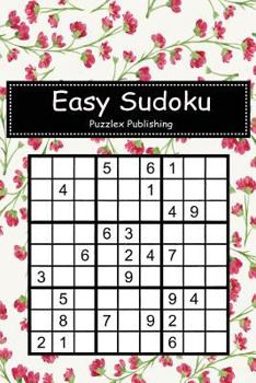 Paperback Easy Sudoku: Sudoku Puzzle Game For Beginers With Donna Seamless Patern Watercolor Cover Book