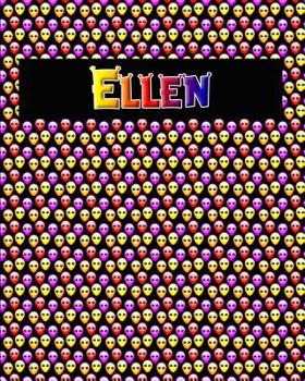 Paperback 120 Page Handwriting Practice Book with Colorful Alien Cover Ellen: Primary Grades Handwriting Book