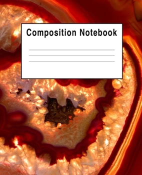 Paperback Composition Notebook: Red Agate Rock Stone Book