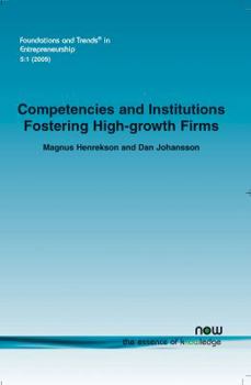 Paperback Competencies and Institutions Fostering High-Growth Firms Book