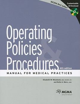 Paperback Operating Policies and Procedures Manual for Medical Practices [With CDROM] Book