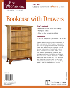 Misc. Supplies Fine Woodworking's Bookcase with Drawers Plan Book
