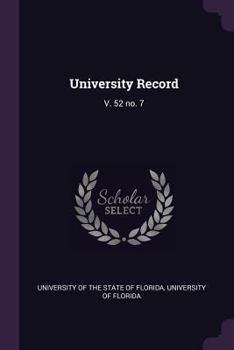 Paperback University Record: V. 52 No. 7 Book