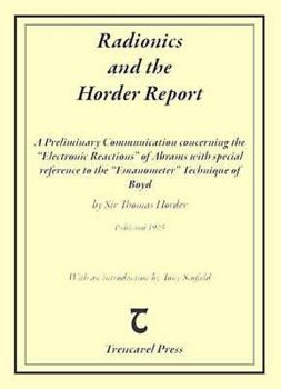 Paperback Radionics and the Horder Report Book