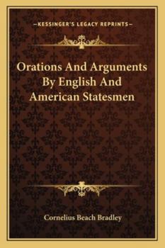 Paperback Orations and Arguments by English and American Statesmen Book