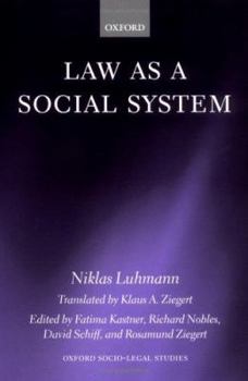 Hardcover Law as a Social System Book