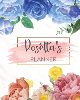 Paperback Rosetta's Planner: Monthly Planner 3 Years January - December 2020-2022 - Monthly View - Calendar Views Floral Cover - Sunday start Book