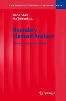 Paperback Boundary Element Analysis: Mathematical Aspects and Applications Book