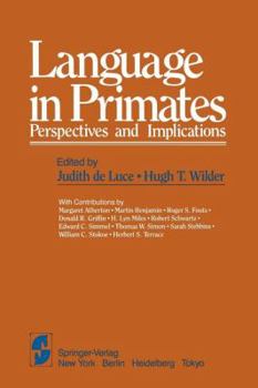 Paperback Language in Primates: Perspectives and Implications Book