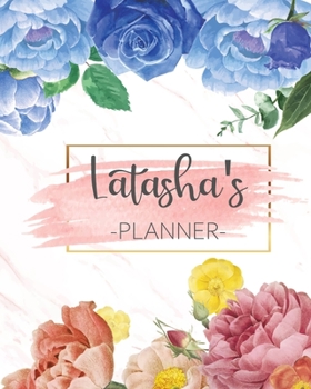 Paperback Latasha's Planner: Monthly Planner 3 Years January - December 2020-2022 - Monthly View - Calendar Views Floral Cover - Sunday start Book