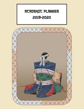 Academic Planner 2019-2020: Monthly and Weekly Vertical Hourly Time Slots (Aug 2019 - Jul 2020) Japanese Art Cover Boy Student