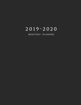 2019-2020 Monthly Planner: Large Two Year Planner with Black Cover