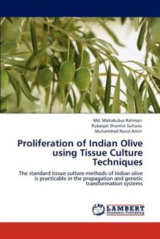 Paperback Proliferation of Indian Olive Using Tissue Culture Techniques Book