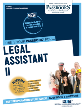 Paperback Legal Assistant II (C-2989): Passbooks Study Guide Volume 2989 Book