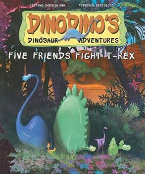 Paperback Five Friends Fight T-Rex Book