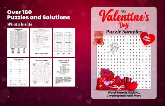The Valentine's Day Puzzle Sampler: Cute & Cozy Games for Love-Filled Fun and Relaxation - Word Searches, Cryptograms, Sudoku & More! (Puzzle Holidays Series)